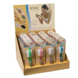 144 Bulk Viva 4 Step Pedicure Paddle In Display Box