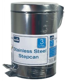 8 Bulk 3 Liter Stainless Steel Stepcan
