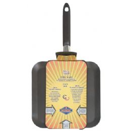 12 Bulk Non Stick Griddle Pan With Rubber Grip Handle
