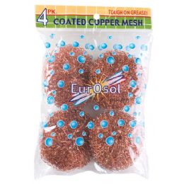 96 Bulk 4 Pk Coated Copper Mesh Scourer