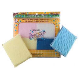96 Bulk 4 Pk Netted Sponge