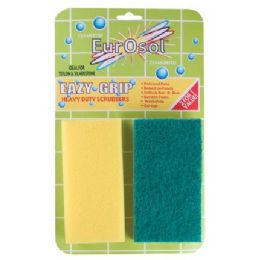 96 Bulk 2 Pk Easy Grip Heavy Duty Scrubbers