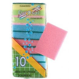 96 Bulk 10 Pk Abrasive Sponge Scrubbers