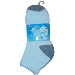 72 Bulk 3 Pair Solid Cotton Ankle Sock For Kids Size 4-6