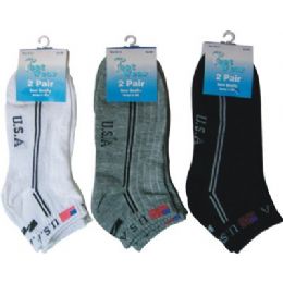 144 Bulk Ladies 2 Pair Pack 9-11 Sport Ankle Sock