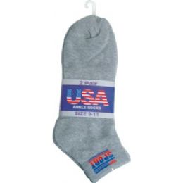 180 Bulk 2 Pair Pack Mens Ankle Sock Size 9-11