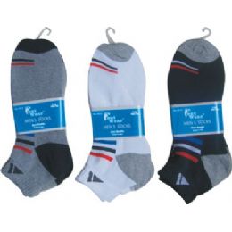 144 Bulk Mens 2 Pair Ankle Sport Ankle Sock Size 10-13