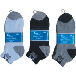 144 Bulk Mens 2 Pair Ankle Sport Ankle Sock Size 10-13