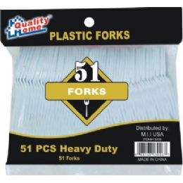 48 Bulk 51 Piece Plastic Fork