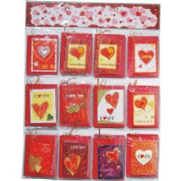 120 Bulk Valentines Gift Card 5x4inch With Envelope On Display