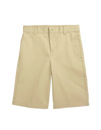 24 Bulk Boys Flat Front Twill Chino Shorts Big And Little Boys Khaki 8-14