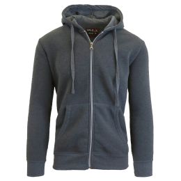 24 Bulk Boys FleecE-Lined Zip Up Hoodie Charcoal Size Xlarge 18/20