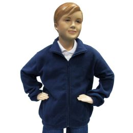 12 Bulk Boys Full Zip Polar Fleece Jacket Size 18 Only