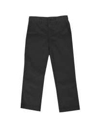 24 Bulk Boys Husky Flat Front School Pants Black 18