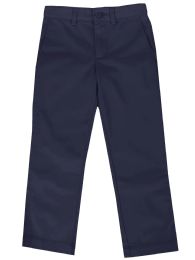 24 Bulk Boys Husky Flat Front School Pants Navy 14