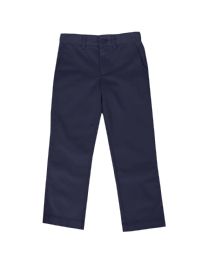 24 Bulk Boys Slim Fit 97% Cotton Stretch School Chino Pants, Solid Navy Size 16