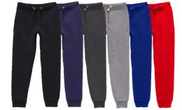 24 Bulk Boys Sweatpants Joggers Assorted Colors Size L