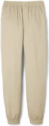 24 Bulk Boys Twill Jogger Pants Solid Khaki Size Size 6