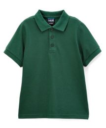 12 Bulk Boys Uniform Polo Shirt Size 18 In Hunter Green