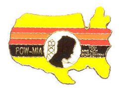 96 Bulk Brass Lapel Pin, "poW-Mia - You Are Not Forgotten"