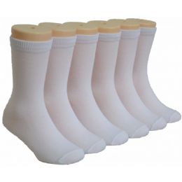 480 Bulk Children Crew Socks Size 6-8 White