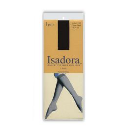 24 Bulk Comfort Top Isadora Sheer Knee High Solid Black