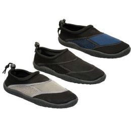 24 Bulk Mens Water Shoes Blck, Navy, Taupe Size 7 - 12