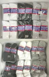 240 Bulk Diabetic Socks Assorted Color Size 10-13