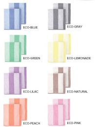 12 Bulk Eco Friendly Bleach Safe Striped Cabana Towel Size 30x70 In Eco Lilac