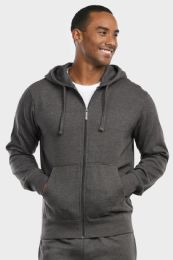6 Bulk Et Tu Men's Lightweight Fleece Zipper Hoodie Size xl
