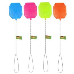 48 Bulk Fly Swatter With Metal Handle Assorted Colors 22 Inch