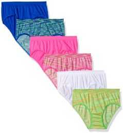 144 Bulk Fruit Of The Loom Girls Assorted Color Panty Briefs Size -16