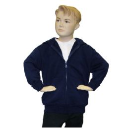 12 Bulk FulL-Zip Hooded Fleece Size 10 Only