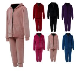36 Bulk Girls Fleece Set Assorted Set Sizes 7-9