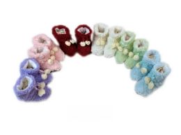 150 Bulk Girls Slipper Boots With Pom Pom Size L
