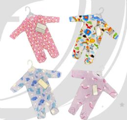 24 Bulk Infant Coral Fleece Footies