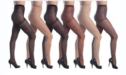 72 Bulk Isadora Comfort Sheer Pantyhose Black