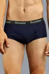 144 Bulk Knocker Men's Color Band Briefs Size L