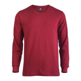 36 Bulk Knocker Men's Medium Weight Thermal Burgundy Medium