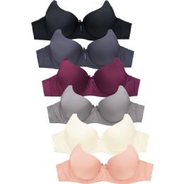 288 Bulk Mamia Ladies Full Cup Plain Bra Cup C