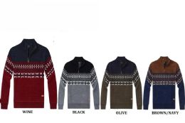 12 Bulk Men's Acrelyc Sweaters With Fleece Lining