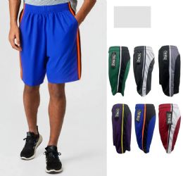 36 Bulk Men's Basketball Short Close Mesh Assorted Colors Pack B