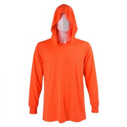 36 Bulk Men's Classic Long Sleeves Hoodie Shirt N. Orange 3XL