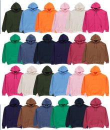 72 Bulk Men's Cotton Fleece Hooded Sweat Shirt Bright Assorted Colors Size 2xlarge