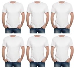 36 Bulk Men's Cotton Short Sleeve T-Shirt Size X-Large - White