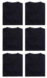 24 Bulk Men's Cotton T-Shirt In Solid Black Size 3xlarge