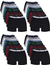 120 Bulk Men's Cotton Underwear Boxer Briefs In Assorted Colors Size Large