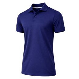 24 Bulk Men's Dry Fit MoisturE-Wicking Polo Shirt Navy XL