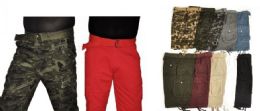 12 Bulk Men's Fashion Cargo Shorts By Color