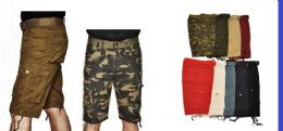 12 Bulk Men's Fashion Cargo Shorts